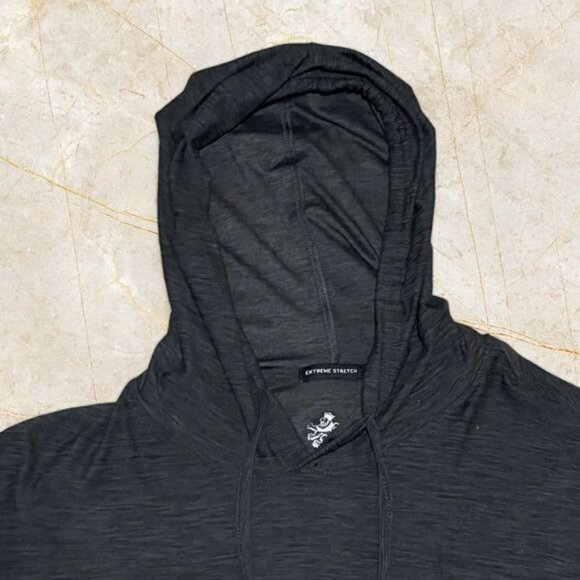 Rugby University Stretch Men’s Black Long Sleeve Hooded Size M - Picture 3 of 8